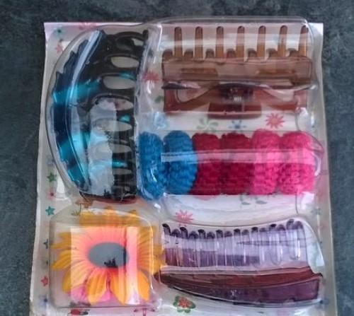 Sada skřípců a gumičky do vlasů (H390)