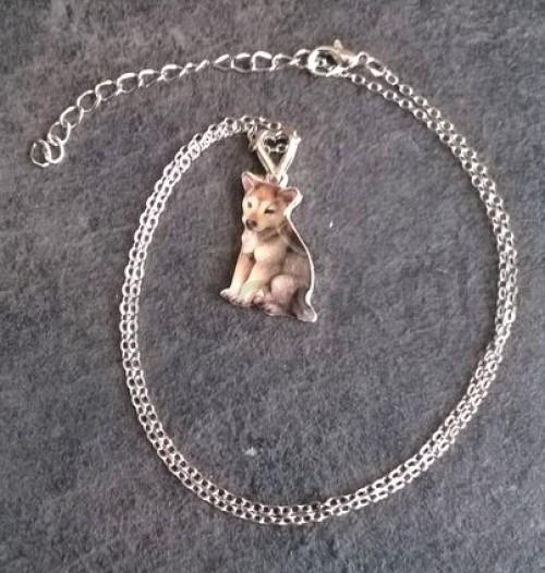 Náhrdelník s přívěškem vlka (BD606)