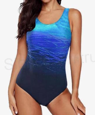 Sportovní dámské jednodílné plavky Sweetneed chida s efektem (K178)