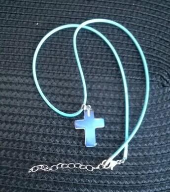 Minerální náhrdelník Opalit kříž (X1364)