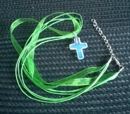 Minerální náhrdelník Opalit kříž (X1366)