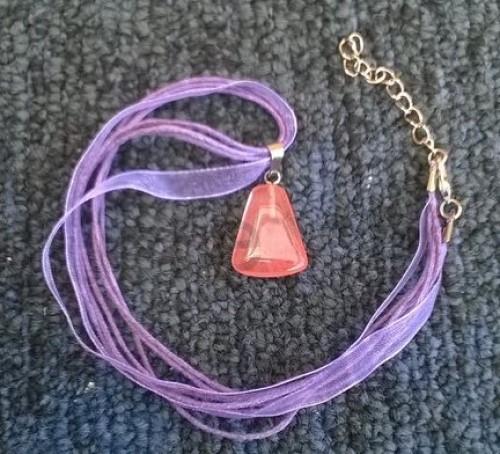 Náhrdelník přívěšek s melounovým křemenem (X1389)