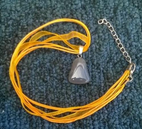 Náhrdelník přívěšek s achátem (X1390)