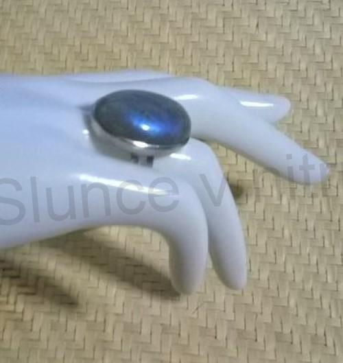 Nastavitelný minerální prsten labradorit (X1445)