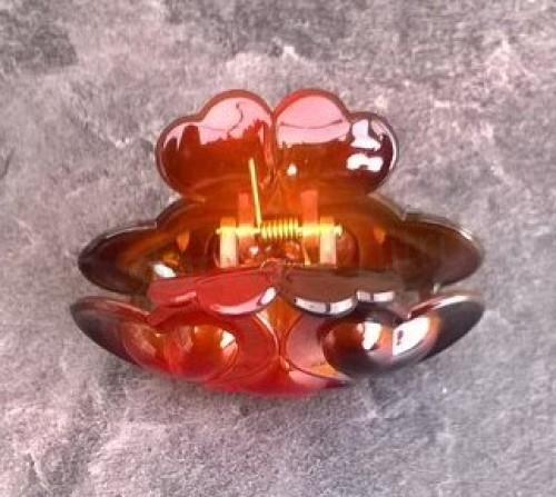 Střední skřipec do vlasů s ozdobou srdce. srdíčko 8,5 x 5,4 cm (H416)