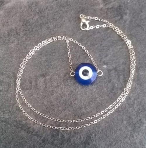 Řetízkový náhrdelník s příveškem oka, Hamsa (BD648)