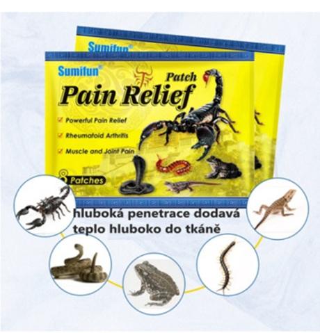 Originální Náplast na extrakci čínského štíra jedu pro úlevu od bolesti při revmatoidní artritidě a jiné bolesti 8 kusů (F51)