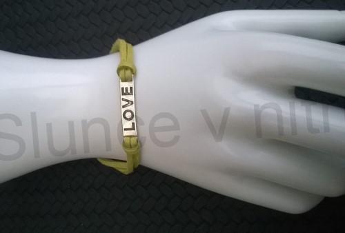 Náremek na ruku s nápisem Love, láska (BC552)