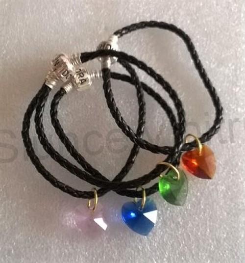 Pandora náramek swarovski elements oranžový (BC555)
