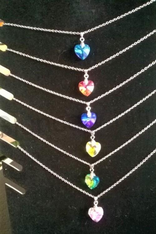 Náhrdelník s rakouským křišťálovým srdcem Swarovsk Elements (BD659)