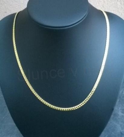 Pozlacený, postříbřený hadí řetízek - 3,9 mm, 52 cm (Y13)