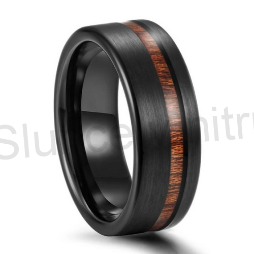 Pánský černý prsten z chirurgické oceli (BP105)