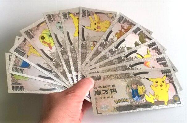 Postříbřená bankovka Pokemon - plaketa číslo 2 (MA24)