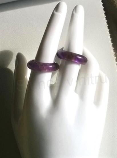 Minerální prsten ametyst velikost 60 s menší vadou 2 (X1557)