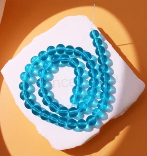 Skleněné modré korálky 8 mm (AC285)