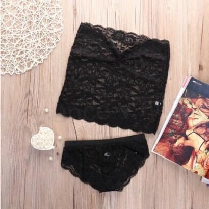 Krajkové dámské spodní prádlo červené velikost L (K236)