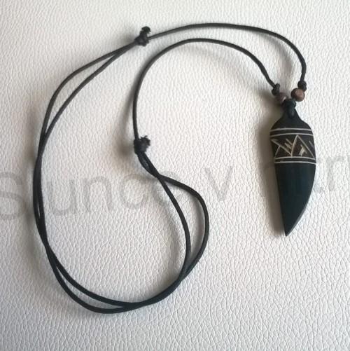 Dřevěný nastavitelný náhrdelník zub (BD704)