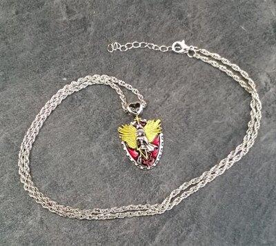 Náhrdelník s přívěškem Anděla, archanděla Michaela v erbu (BD709)