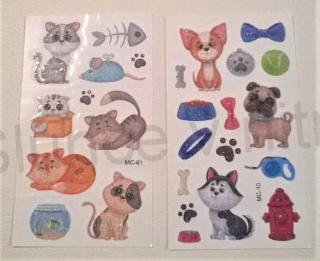 Voděodolné, dočasné tetovaní třpytivé Zviřátka číslo 10 (E812)