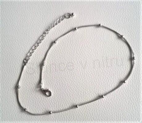 Náhrdelník choker řetízkový s kuličkami (BD731)