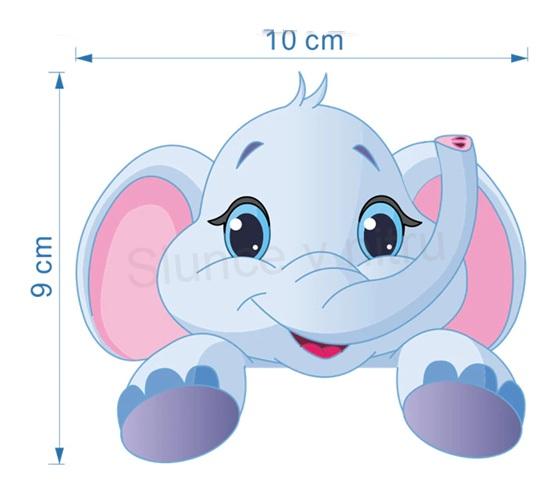 Samolepka na zeď pro děti slůně (E13) 