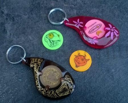 Klíčenka se žetonem do nákupních košíku Čert, čertík (H460)