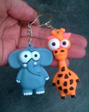 Kličenka, přívěšek Zvířátka s Velkýma očima 3D Zebra (H465)