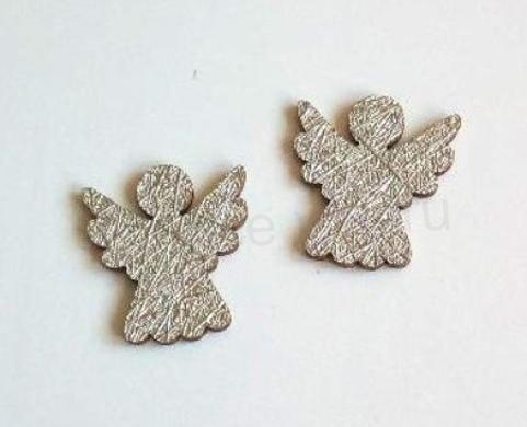 Dřevěné výřezy - vánoční ozdoby anděl, andílek stříbrný (V153)