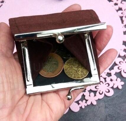 Peněženka na mince semišová 2 barvy (J38)