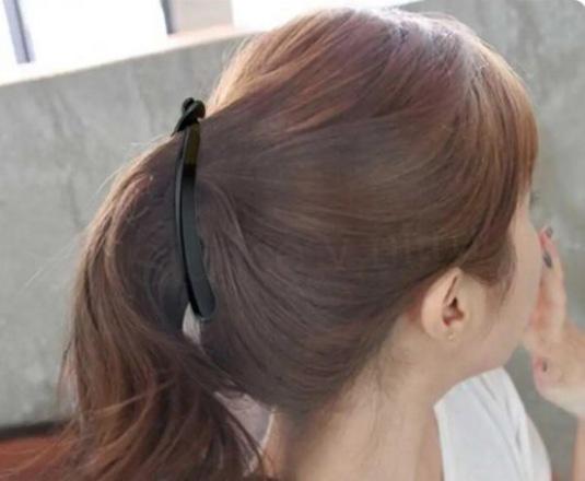 Skřipec, banánek do vlasů 10,3 x 2,3 cm černý (H523)