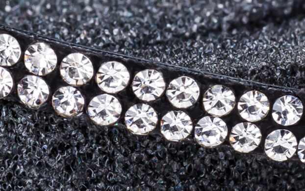 Kožený náramek se zirkony a kočičím okem (BC190)