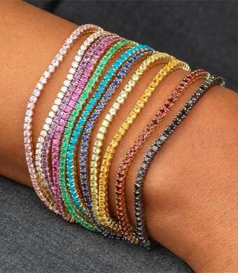 Dámský zirkonový štrasový náramek (BC569)