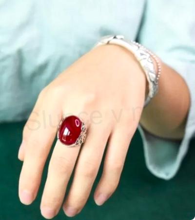 Ozdobný nastavitelný prsten s kamenem velikost 60 (BP419)