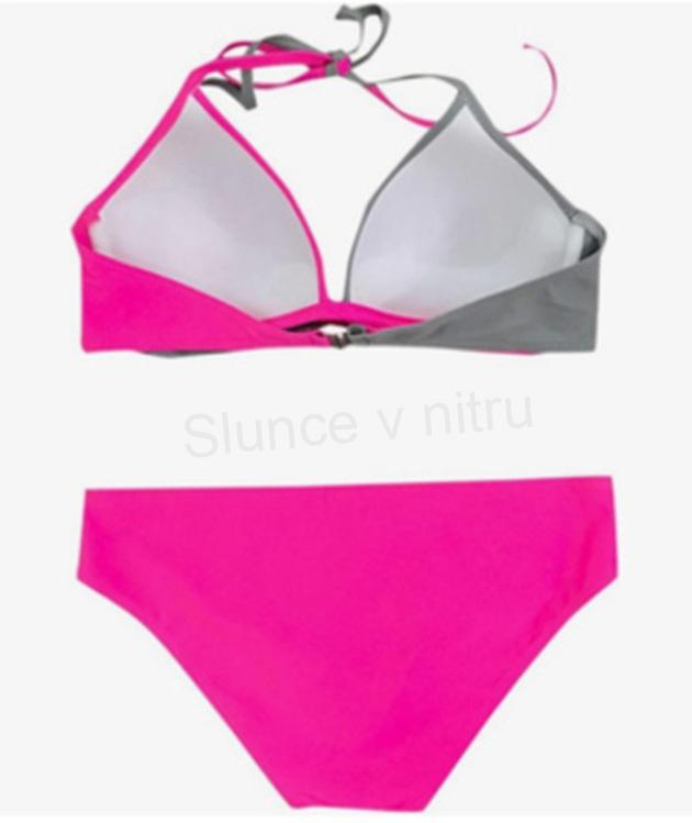 Dámské dvoudílné plavky Generic – růžové (M / EU 38) (K389)