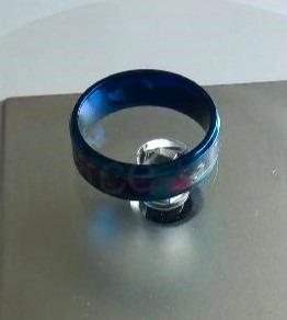 Prsten z chirurgické oceli a přírodní mušle Paua (BP426)