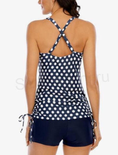 Dámské tankini dvoudílné plavky s výstřihem do V velikost L (K436)