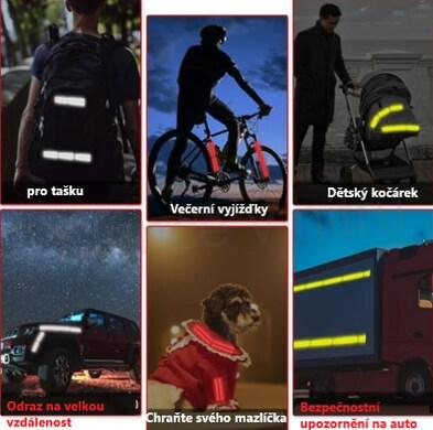 Samolepicí reflexní páska, samolepka (E909)