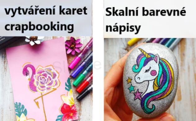 Glitter Markers fixy 6 barev (E919) 