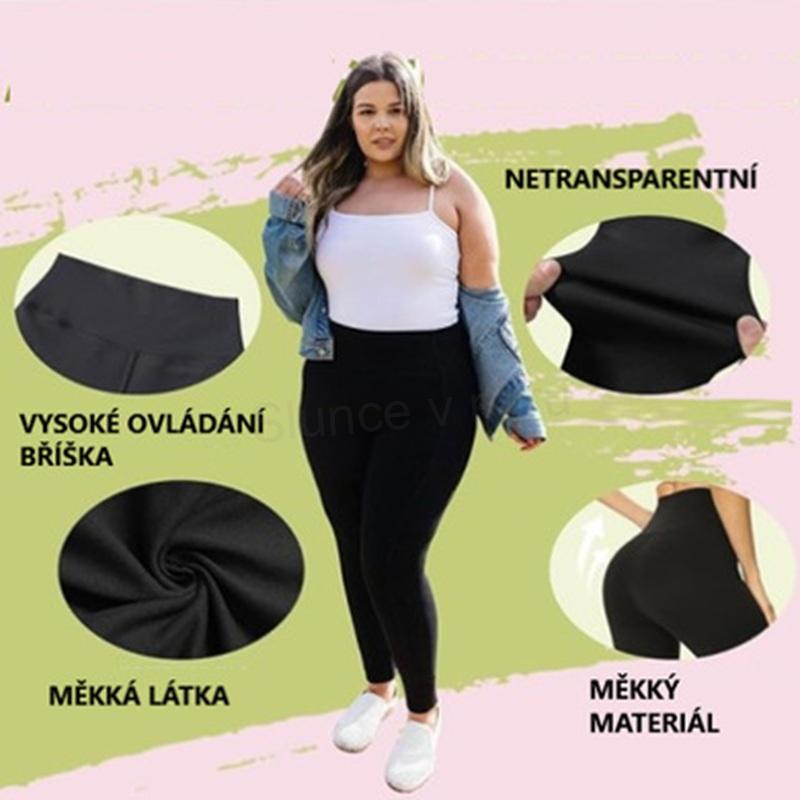 Dámské sportovní legíny s vysokým pasem – velikost Large‑X‑Large (K495)