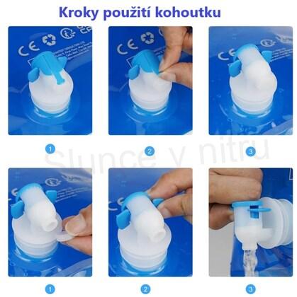 Skládací kanystr na vodu 2dílný s kohoutkem a rukojetí (L46)