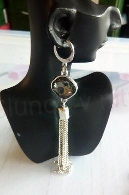 Visací řetízkové náušnice s kamínkem (BB829)