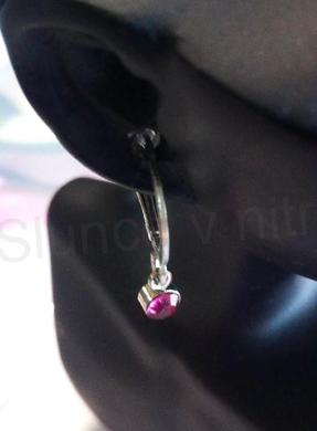 Visací náušnice kroužky s kamínky zlaté (BB841)