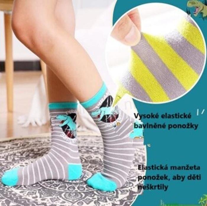 Chlapecké veselé bavlněné ponožky žluté – velikost 25–28 (W225)
