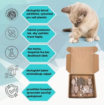 Sada hraček pro kočky z vlnité lepenky Pawfect - 5 kusů (T31)