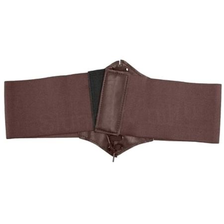 Gotický kožený korzet hnědý délka složený 76 cm (K527)