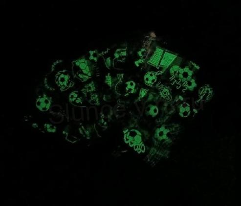 Voděodolné, dočasné luminus tetovaní Fotbal číslo 9 (E968)