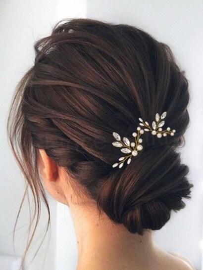 Svatební květinové sponky do vlasů 2 kusy (H616)