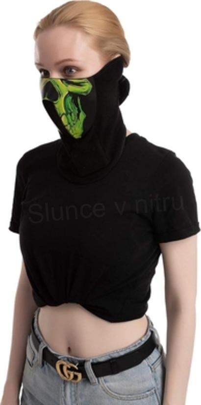 Strašidelná LED maska ​​pro Halloween kostra (K545)