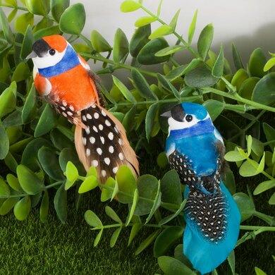 Ozdoba, dekorace barevný ptáček na clipu více barevných variant (V200)