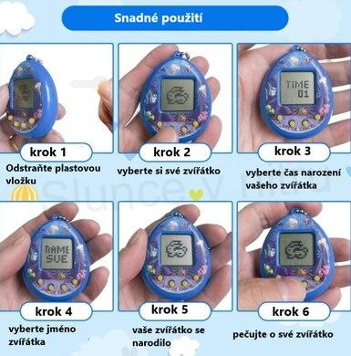 Elektronická hračka Tamagotchi žlutá (D979)